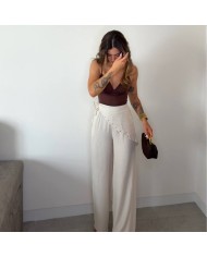 PREVENTA PANTALÓN PAÑUELO CREMA