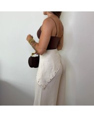 PREVENTA PANTALÓN PAÑUELO CREMA
