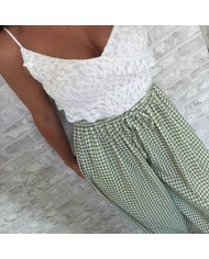 PANTALÓN VICHY VERDE CLARO
