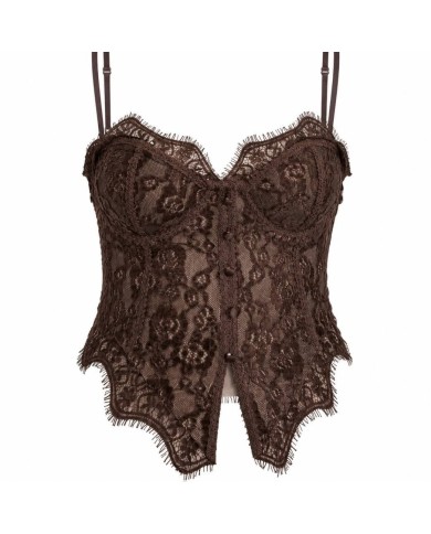 CORSET BOTONES CHOCO