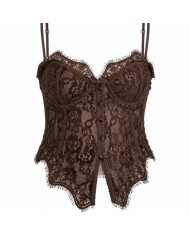 CORSET BOTONES CHOCO