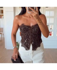 CORSET BOTONES CHOCO