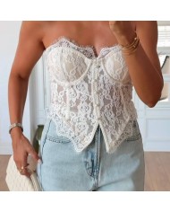 CORSET BOTONES CREMA
