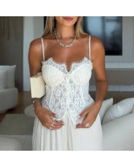 CORSET BOTONES CREMA