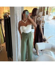 PANTALÓN SUMMER FLUIDO VERDE CAQUI