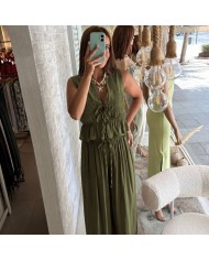CONJUNTO NUDOS VERDE CAQUI