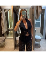 CONJUNTO ENCAJE NEGRO