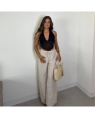 PANTALÓN FLUIDO CREMA