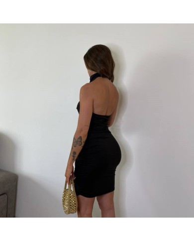 VESTIDO FRUNCE CORTO NEGRO
