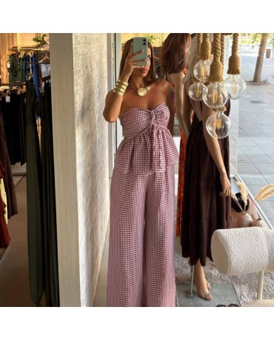 CONJUNTO VICHY VUELO VINO