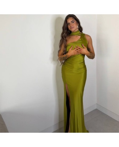 VESTIDO LAZADA VERDE OLIVA