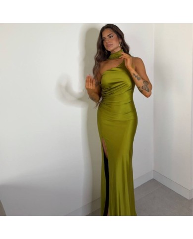 VESTIDO LAZADA VERDE OLIVA
