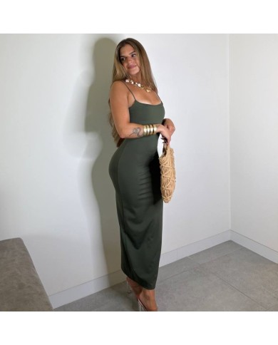 VESTIDO BASIC AJUSTADO VERDE MILITAR