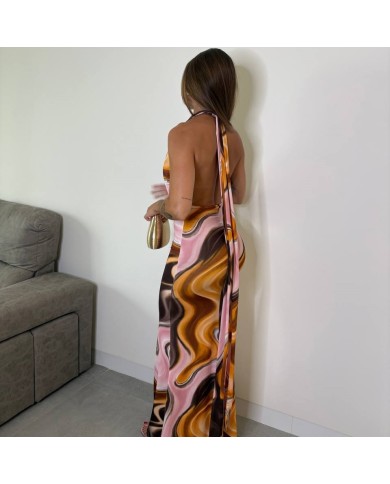 VESTIDO HALTER ACUARELA