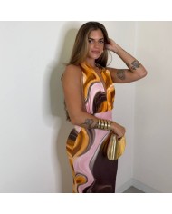 VESTIDO HALTER ACUARELA