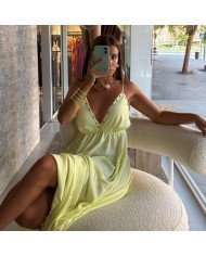 VESTIDO FLUIDO TACHAS LIMA