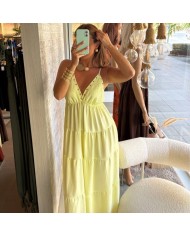 VESTIDO FLUIDO TACHAS LIMA