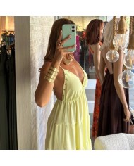 VESTIDO FLUIDO TACHAS LIMA