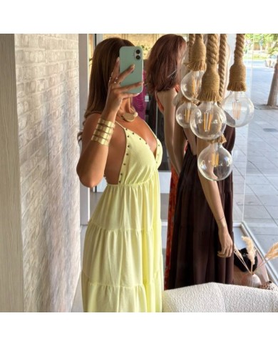 VESTIDO FLUIDO TACHAS LIMA