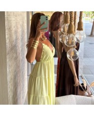 VESTIDO FLUIDO TACHAS LIMA