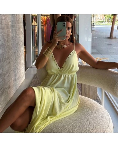 VESTIDO FLUIDO TACHAS LIMA