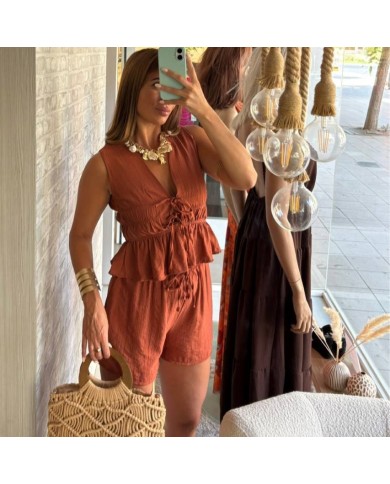 CONJUNTO NUDOS CORTO TEJA