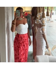 FALDA ESTAMPADA CORAL