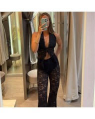 CONJUNTO ENCAJE NEGRO