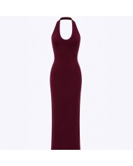 VESTIDO BASIC ESCOTE U VINO