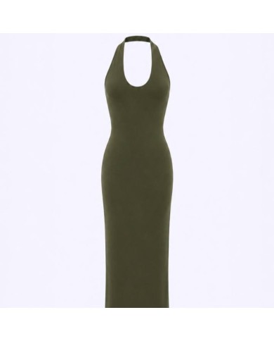 VESTIDO BASIC ESCOTE U VERDE MILITAR