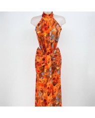 VESTIDO ELVIRA ESTAMPADO NARANJA
