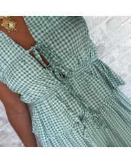 CONJUNTO NUDOS VICHY TURQUESA