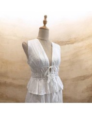 CONJUNTO NUDOS CALADO BLANCO