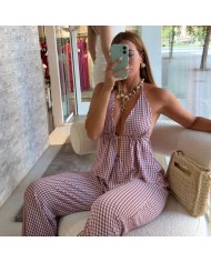 CONJUNTO VICHY VINO