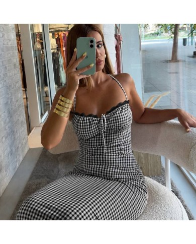 VESTIDO VICHY AJUSTADO NEGRO