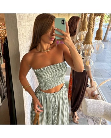 CONJUNTO VICHY BANDA VERDE