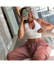 PANTALÓN VICHY TEJA