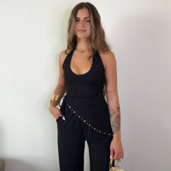 TOP ENCAJE NEGRO