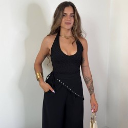TOP ENCAJE NEGRO